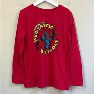Marvel Spider-Man Jumping Beans Boys Long Sleeve Birthday Shirt Size 7